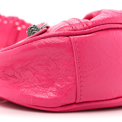 Balenciaga Agneau Arena Le Cagole Shoulder Bag XS Hot Pink 10 of 10