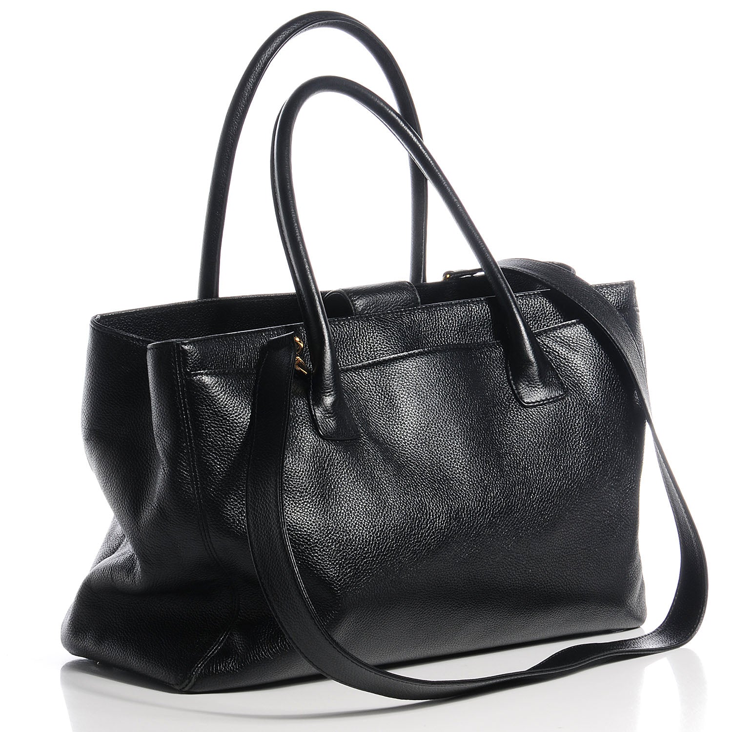Chanel Calfskin Cerf Shopper Tote Black 3 of 10