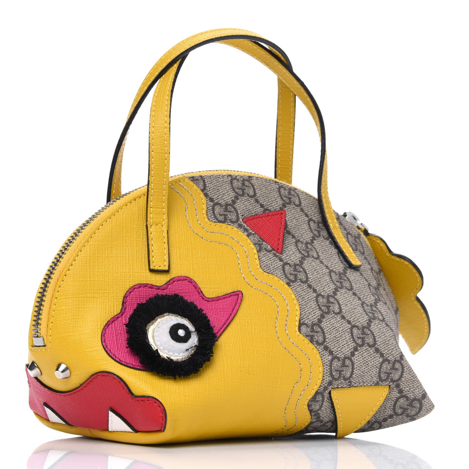 Gucci GG Supreme Monogram Childrens Dragon Top Handle Bag Multicolor 2 of 11