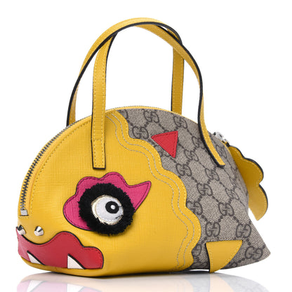 Gucci GG Supreme Monogram Childrens Dragon Top Handle Bag Multicolor 2 of 11