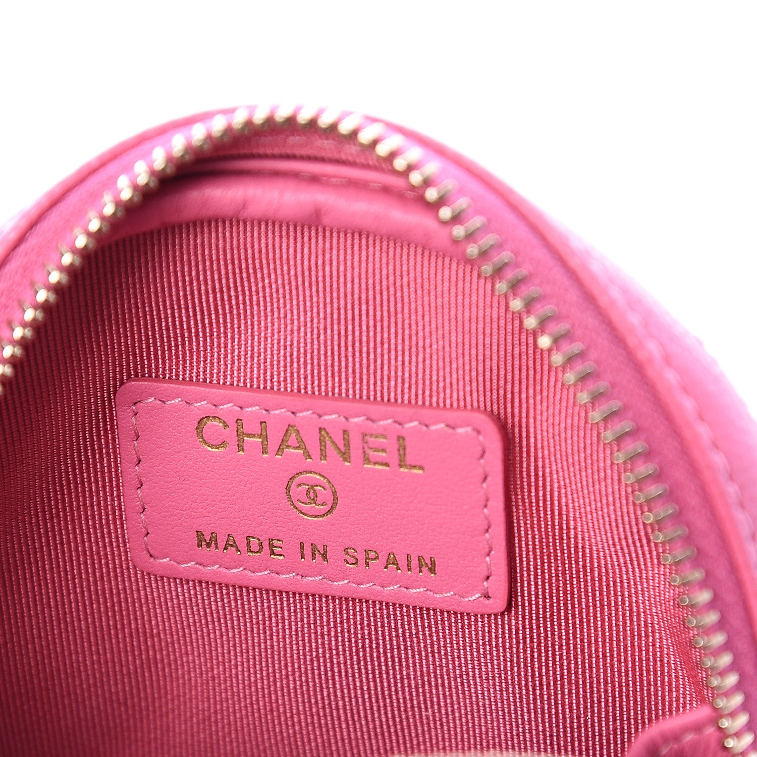 Chanel Caviar Quilted Zip Around Classic Coin Purse Pink 5 of 6
