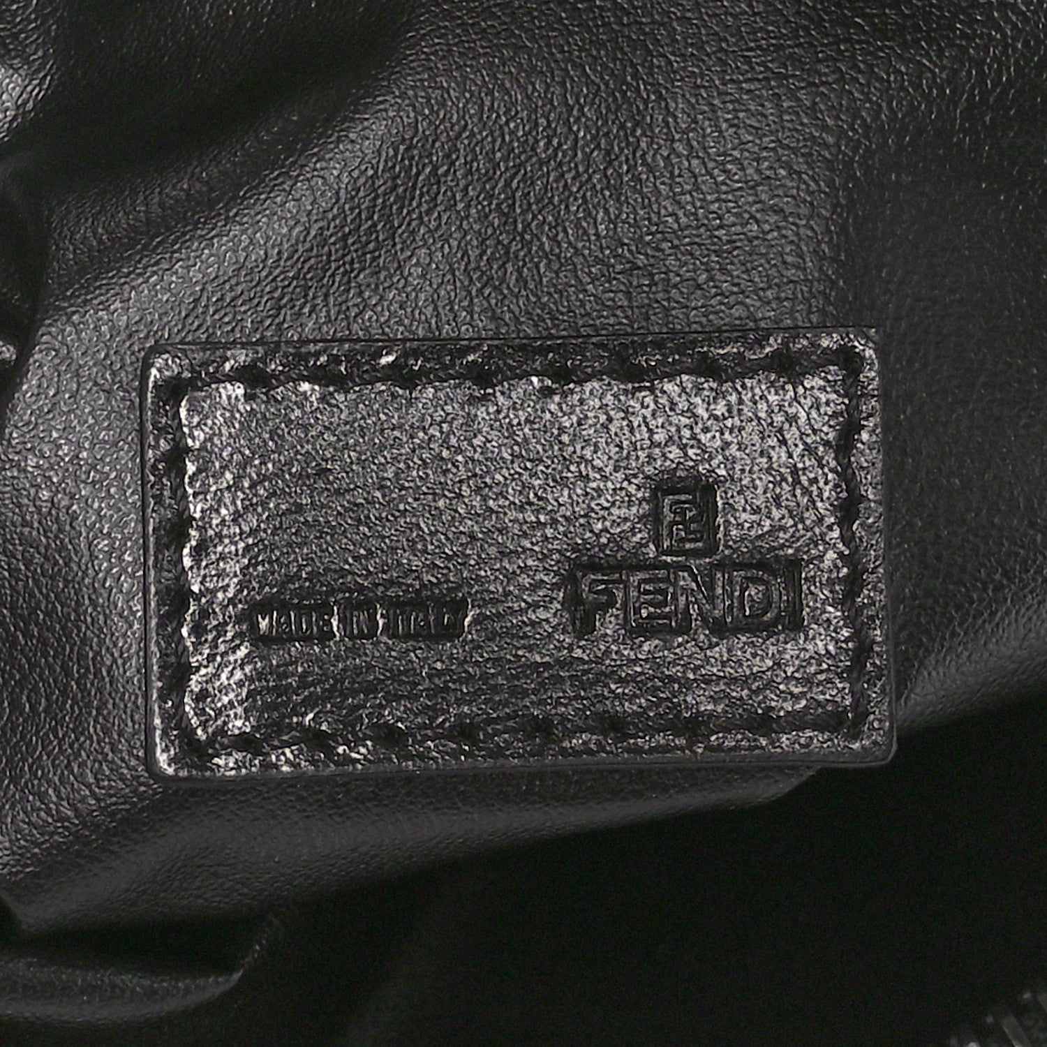 Fendi Zucchino Vitello Mini Pochette Moro Black 5 of 10