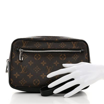 Louis Vuitton Monogram Macassar Kasai Clutch Black 2 of 7
