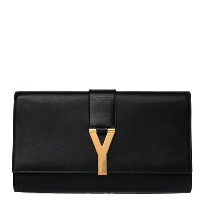 Saint Laurent Textured Calfskin Y Ligne Clutch Black 1 of 15