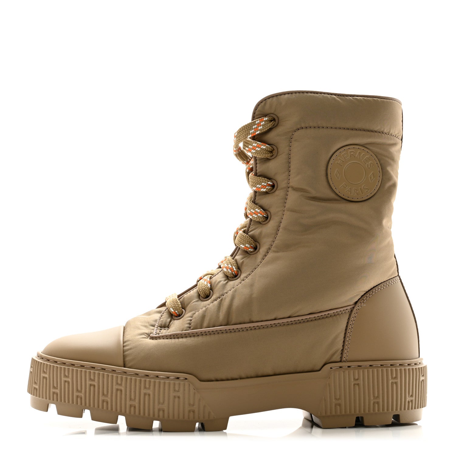 Hermes Calfskin Parachute Fresh Ankle Boots 38 Beige Sable 1 of 9