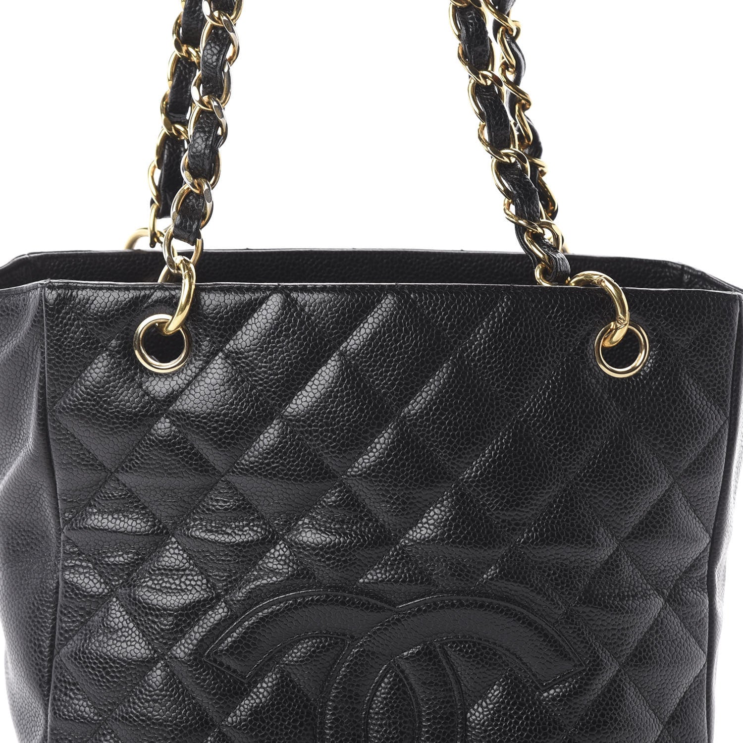 Chanel Caviar Quilted Petit Shopping Tote PST Black 15 of 17