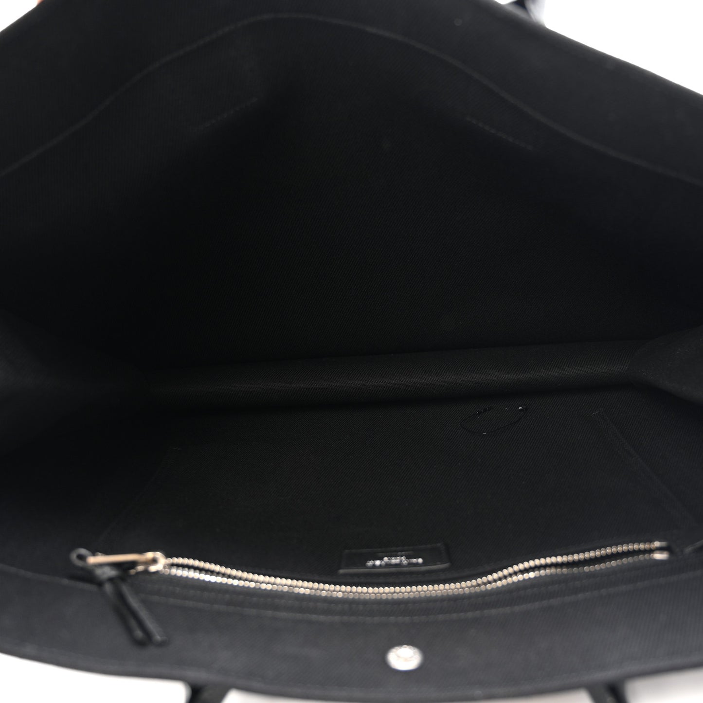 Linen Calfskin Rive Gauche Tote Black