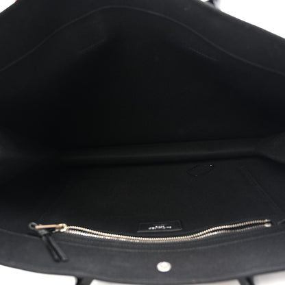 Saint Laurent Linen Calfskin Rive Gauche Tote Black 5 of 12