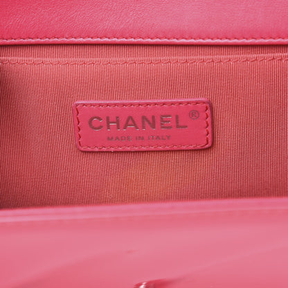 Chanel Patent Calfskin Enamel Quilted Medium Boy Flap Pink 6 of 17