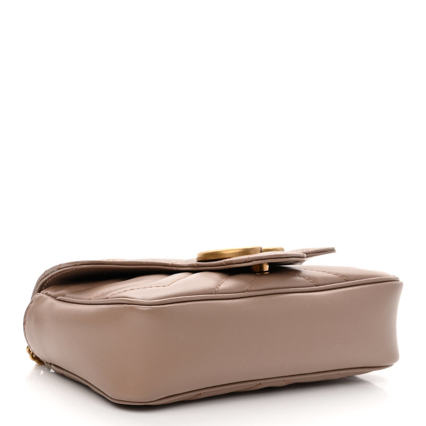 Calfskin Matelasse Super Mini GG Marmont Shoulder Bag Porcelain Rose