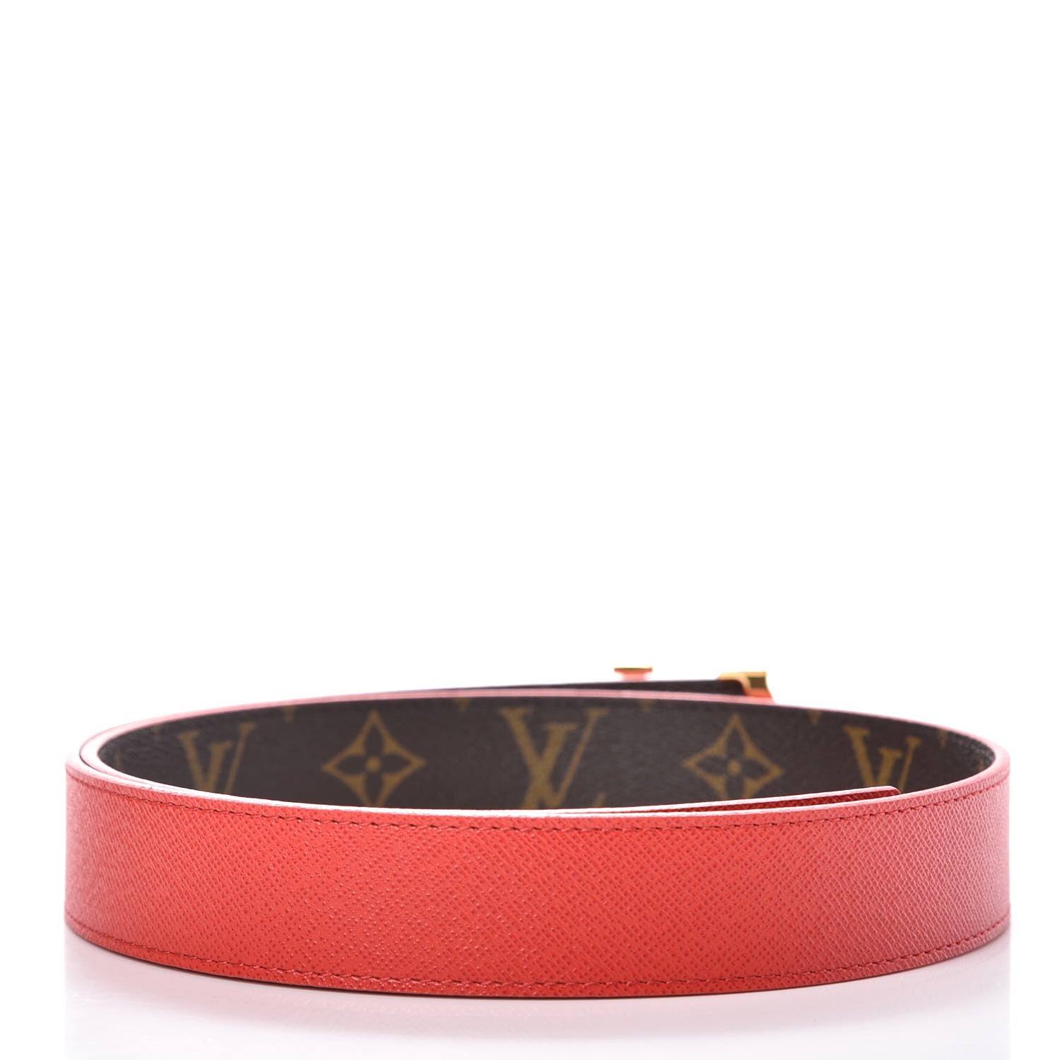 Louis Vuitton Monogram 30mm LV Initiales Reversible Belt 75 30 Coquelicot 3 of 7