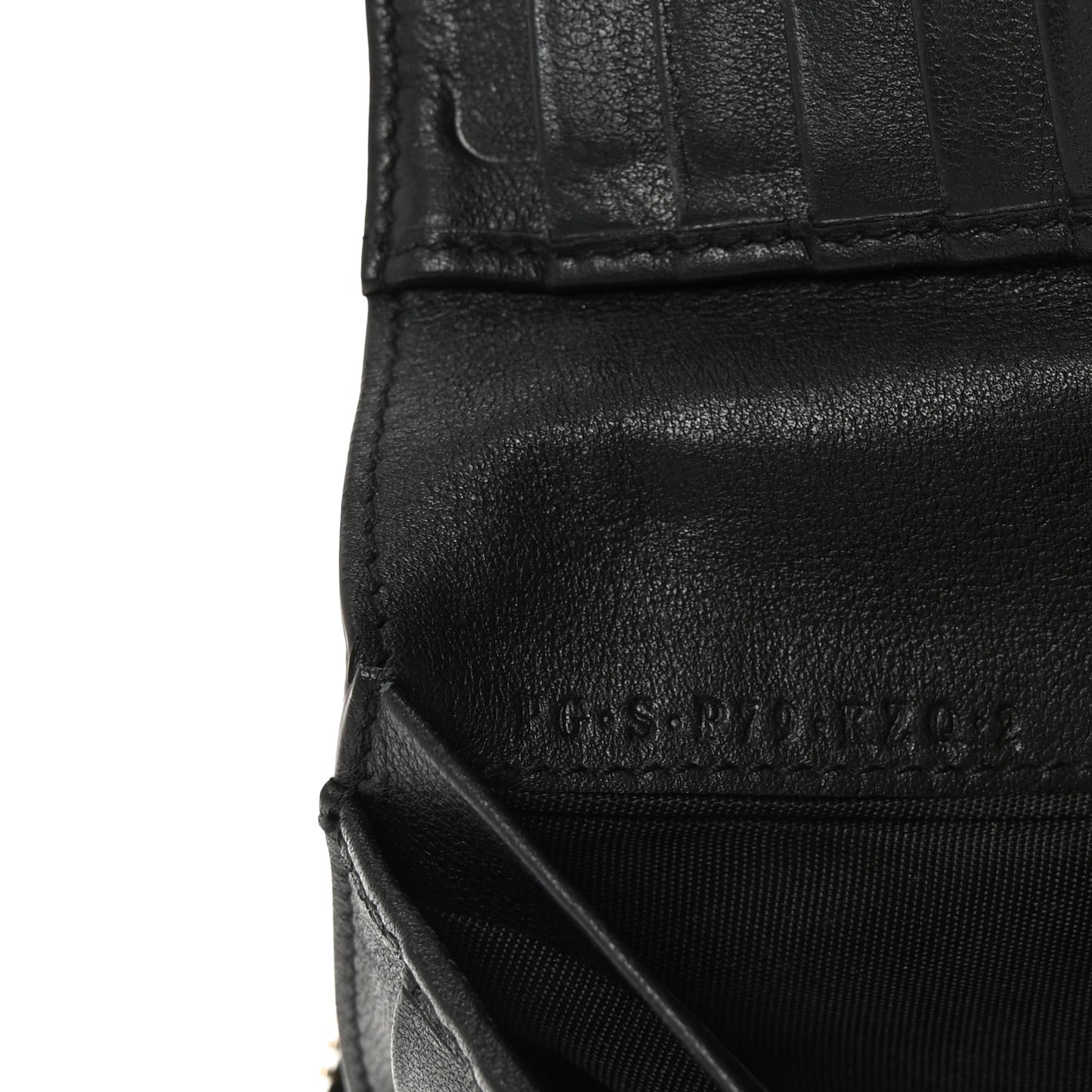 Calfskin Go Logo Zip Around Wallet Black