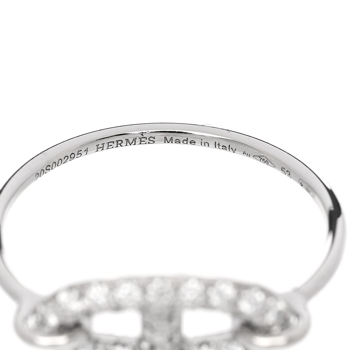 18K White Gold Diamond New Farandole Ring 53 6.5