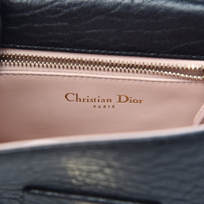 Christian Dior Crinkled Lambskin Embellished Diorama Club Bag Black 6 of 9