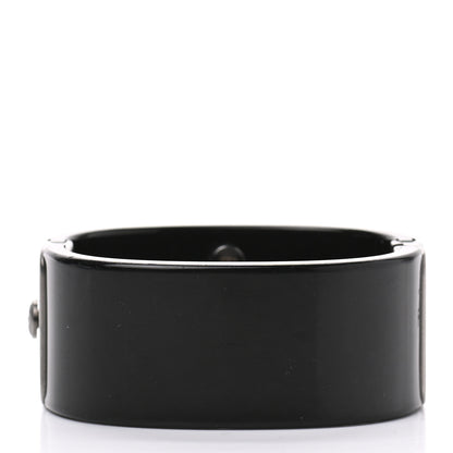 Chanel Resin Enamel Pearl CC Cuff Black 2 of 3