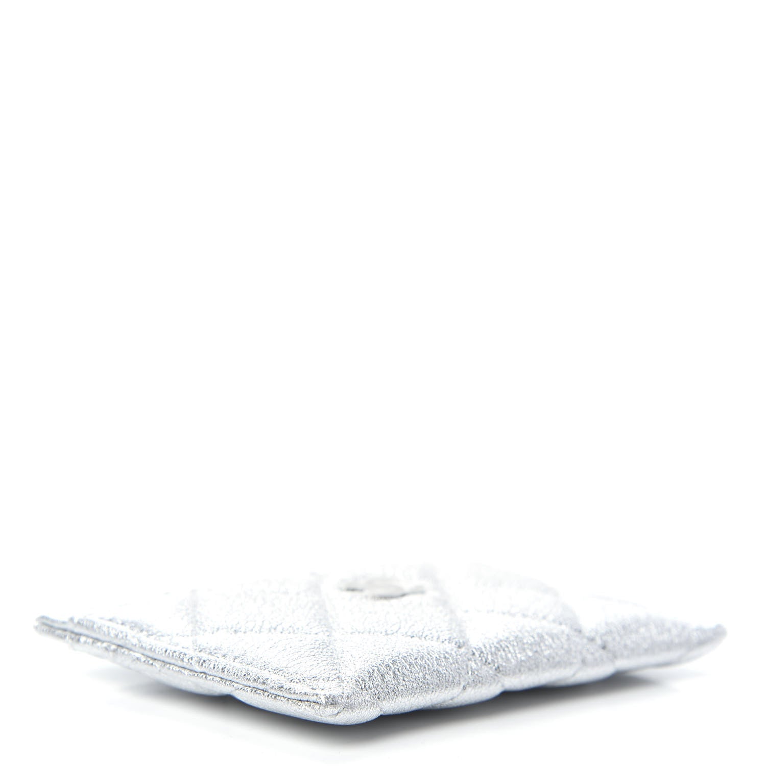 Chanel Metallic Lambskin Quilted Card Holder Silver 4 of 8