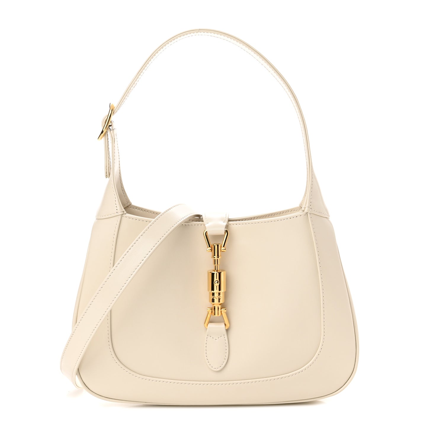 Boarded Dyana Lux Calfskin Small Jackie 1961 Hobo Mystic White