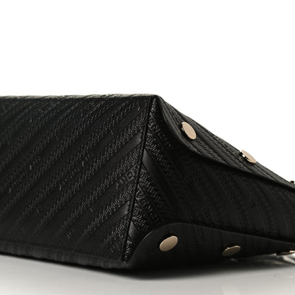 Givenchy Calfskin Chain Embossed Mini Bond Shopper Tote Black 9 of 11