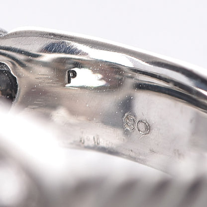 David Yurman Sterling Silver Diamond Prasiolite 11mm Albion Ring 52 6 6 of 7