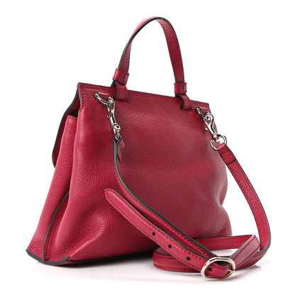 Gucci Cellarius Calfskin Small Bamboo Daily Top Handle Bag  Dark Pink 3 of 9