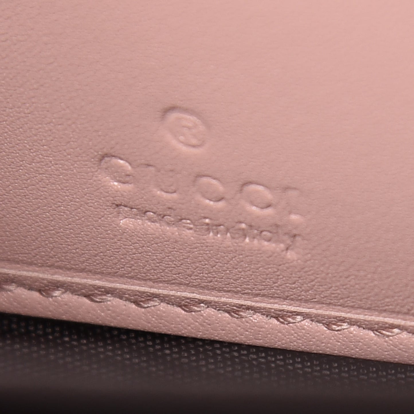 Calfskin Matelasse GucciGhost GG Marmont Zip Around Wallet Perfect Pink Rosa Ivory