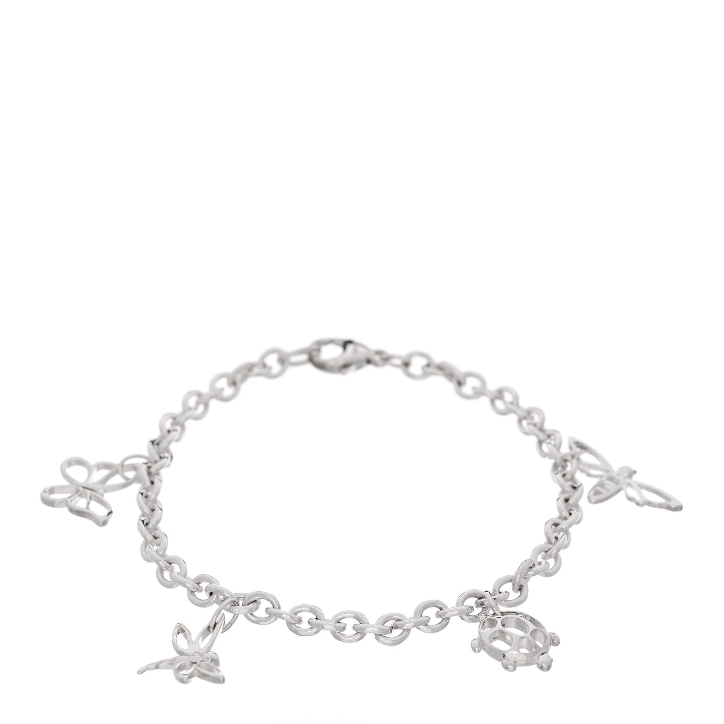 Sterling Silver Butterfly Bee Dragonfly Turtle Charm Bracelet