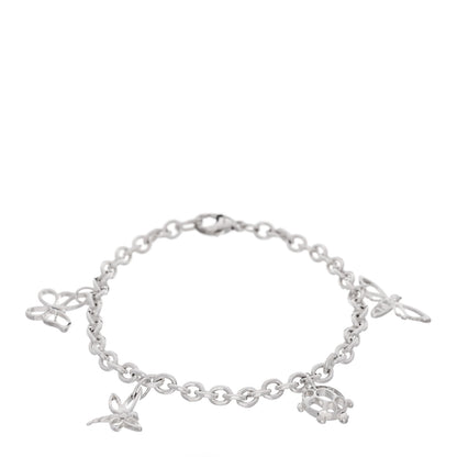 Tiffany Sterling Silver Butterfly Bee Dragonfly Turtle Charm Bracelet 1 of 5