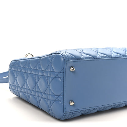 Christian Dior Lambskin Cannage Medium Lady Dior Blue 9 of 10