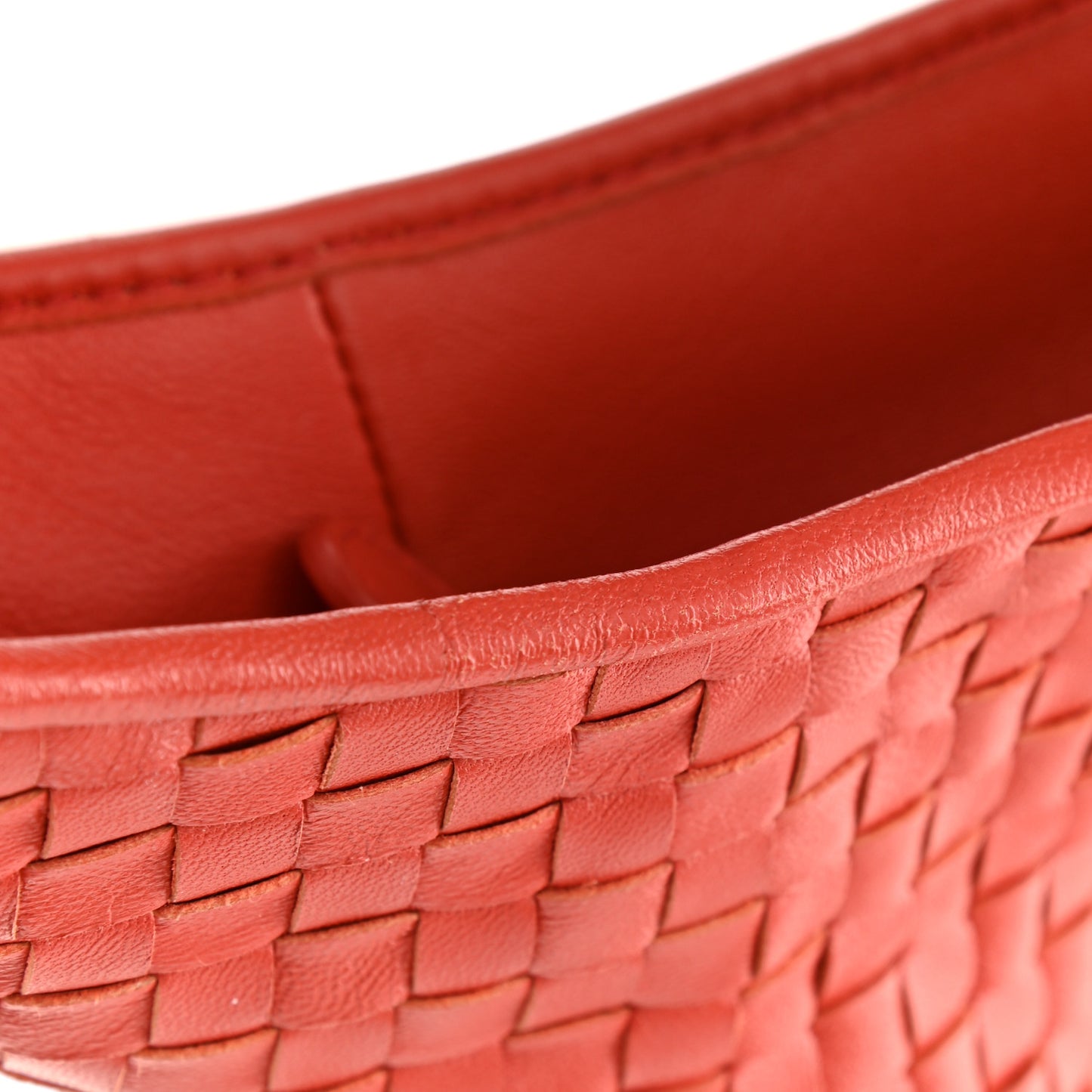 Nappa Intrecciato Large Hobo Red