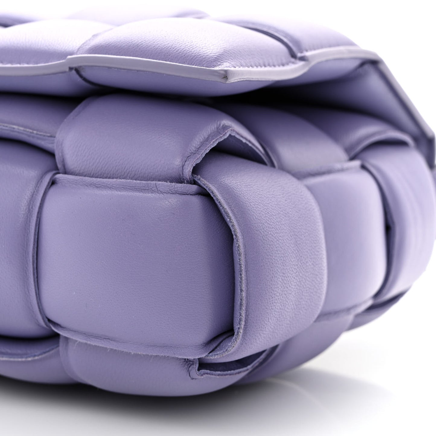 Nappa Maxi Intreccio Padded Cassette Crossbody Bag Lavender