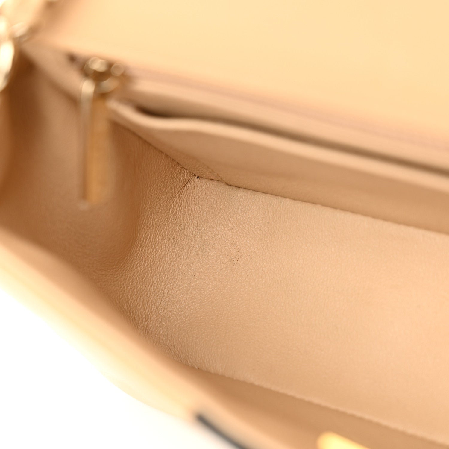 Chanel Lambskin Quilted Mini Rectangular Flap Beige Black 18 of 18