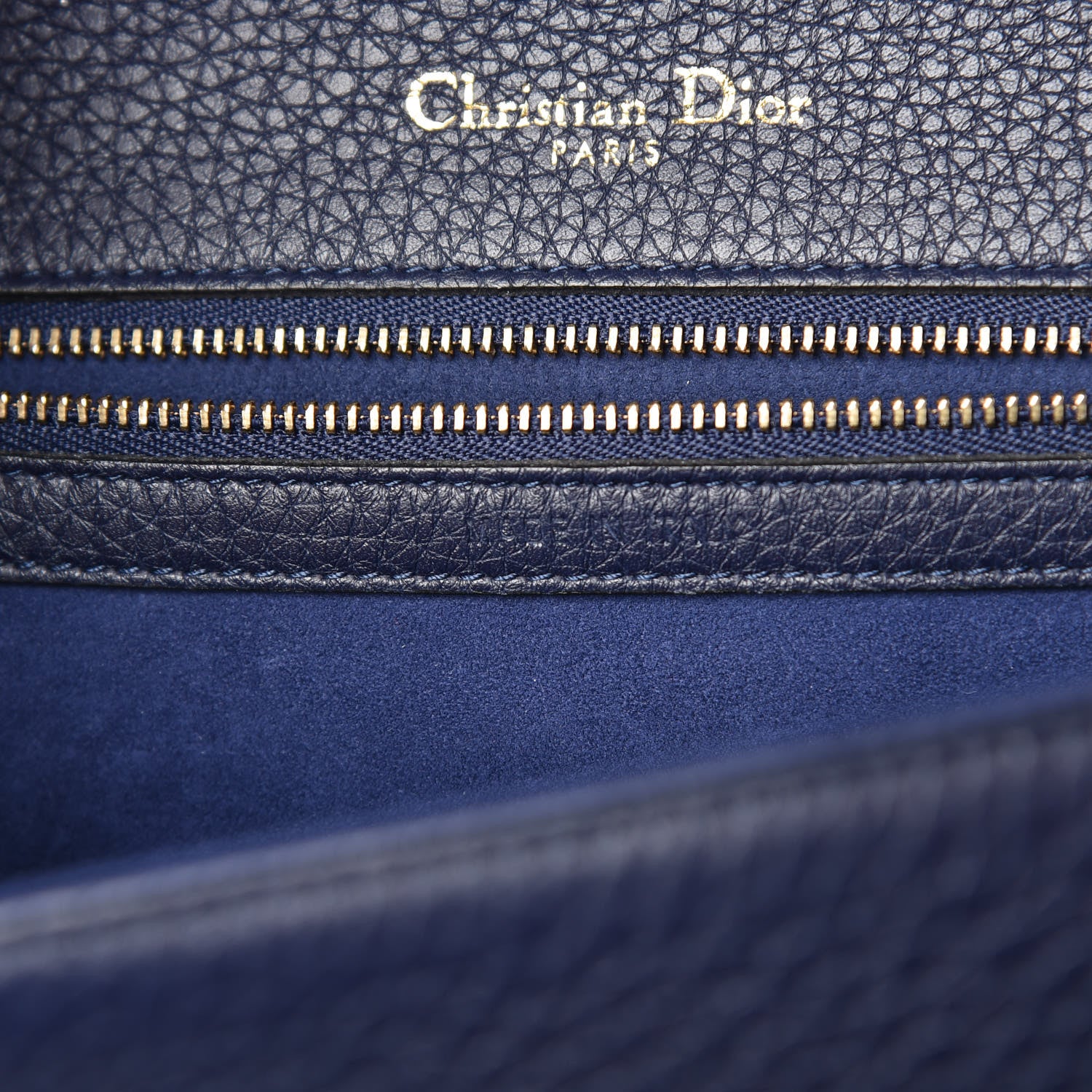 Christian Dior Grained Calfskin Medium Diorama Flap Bag Indigo Blue 8 of 14