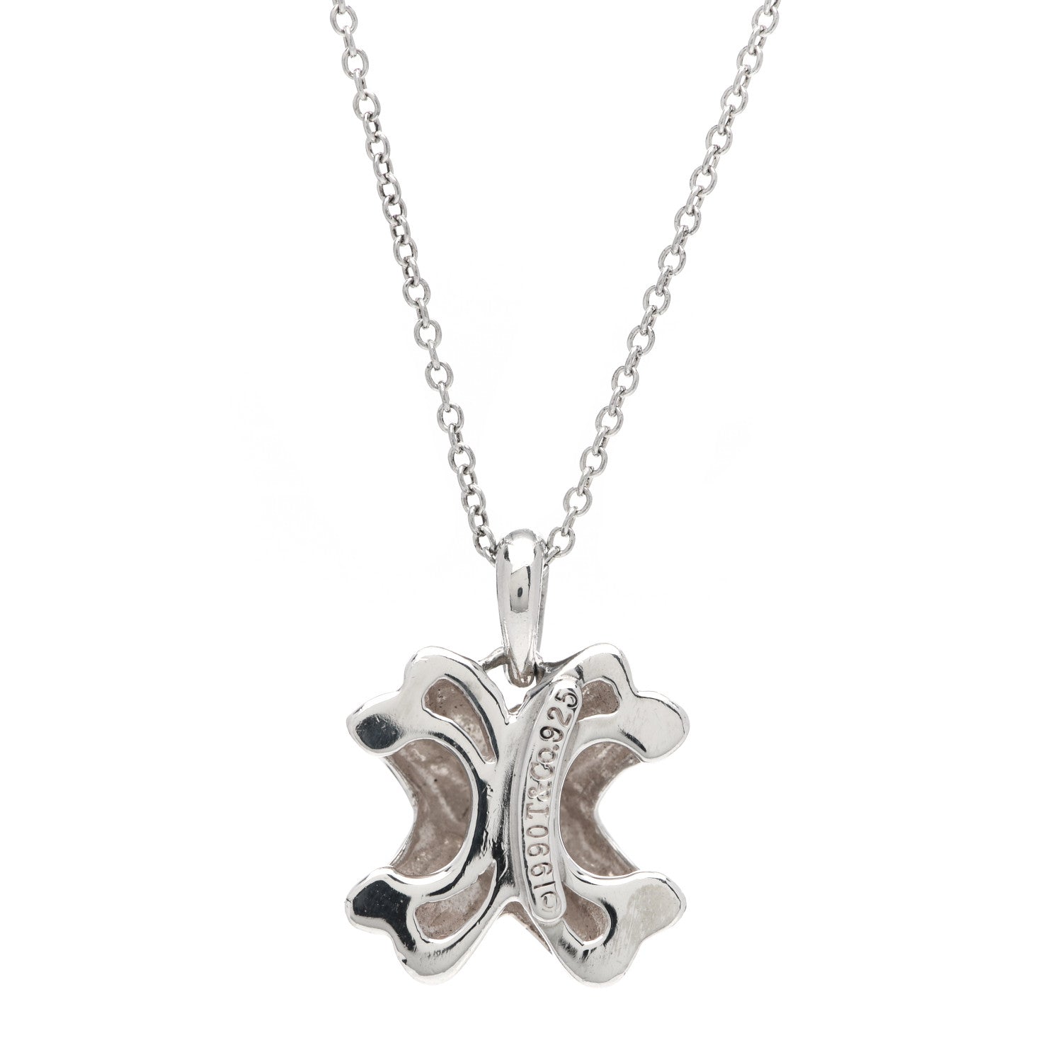 Tiffany Sterling Silver Signature X Pendant Necklace 4 of 7