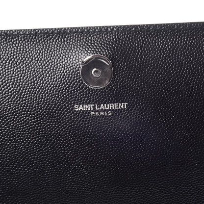 Saint Laurent Grain De Poudre Medium Classic Monogram Kate Satchel Black 6 of 9