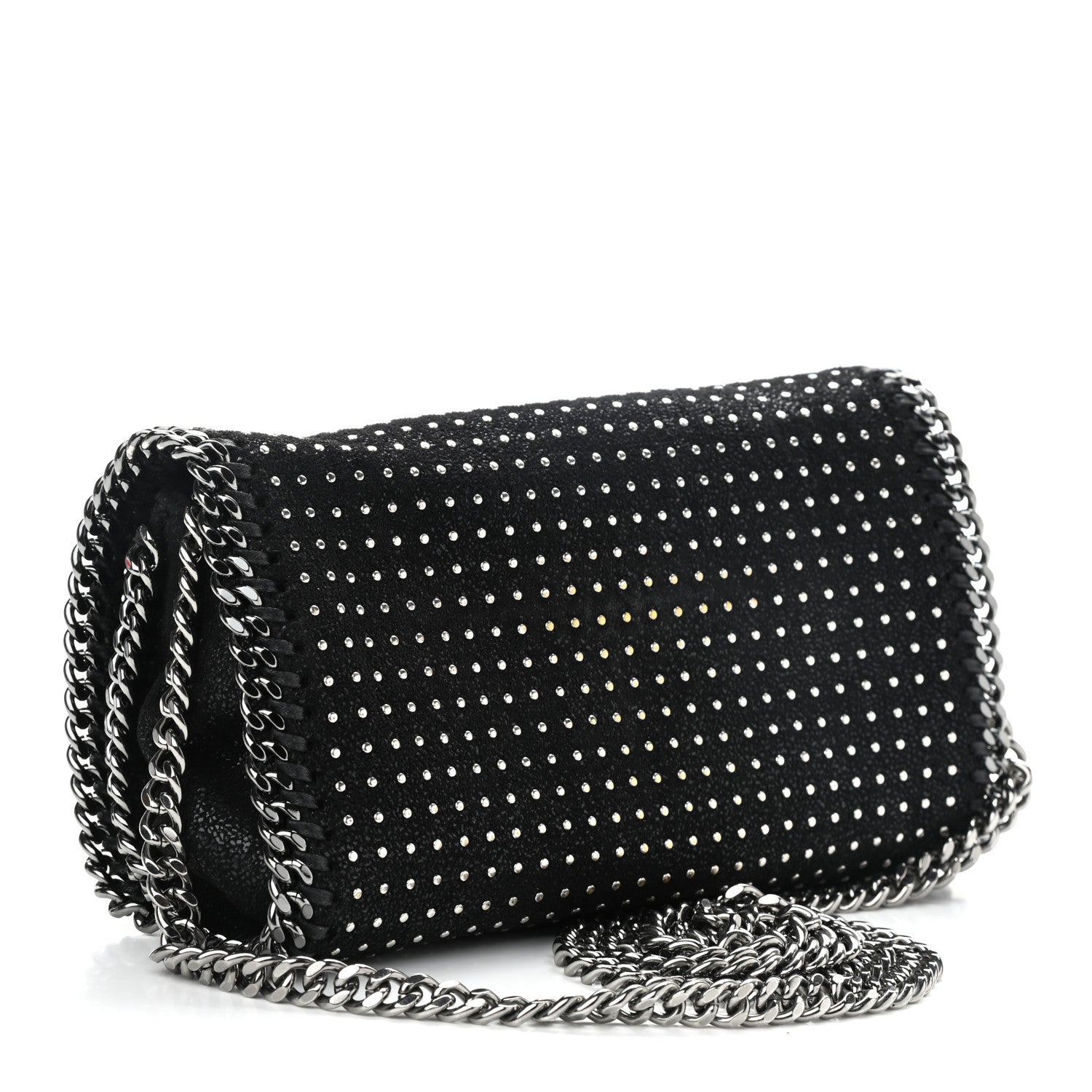 Stella McCartney Shaggy Deer Studded Falabella Crossbody Black 3 of 10