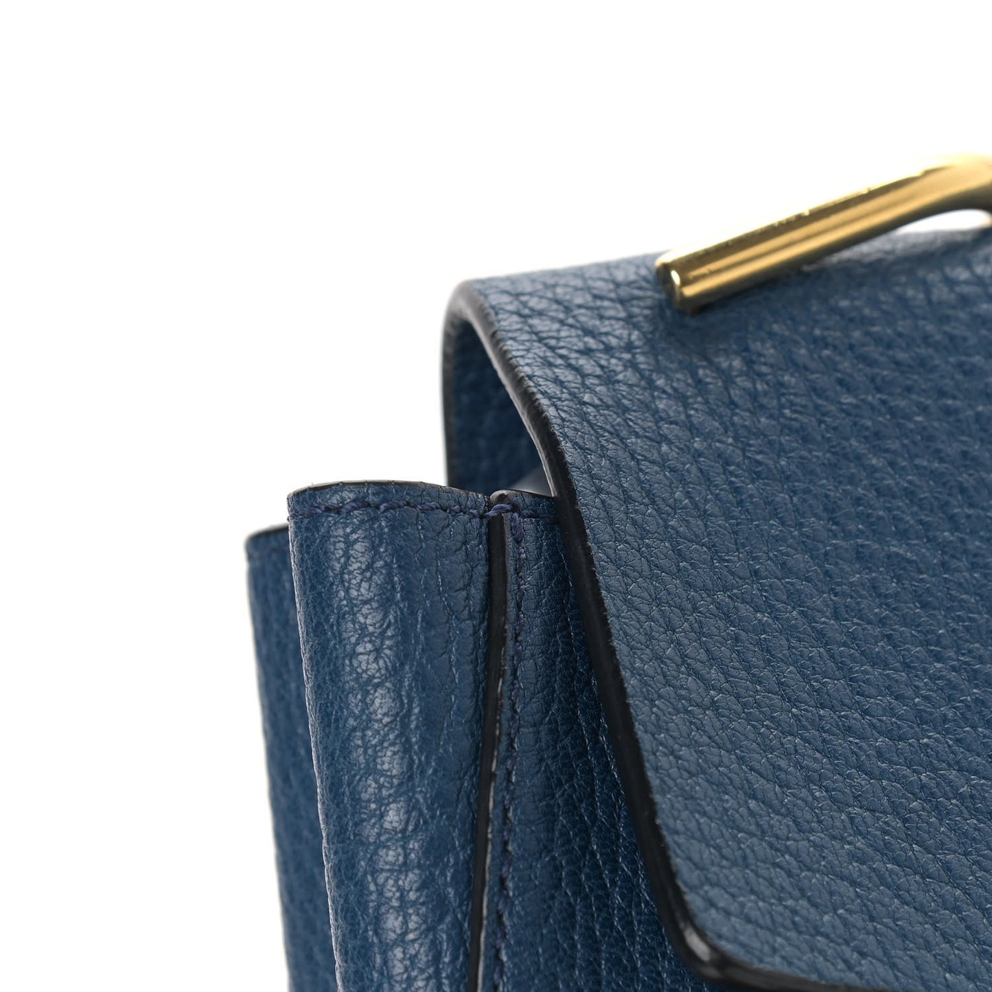 Grained Lambskin Drew Shoulder Bag Royal Navy