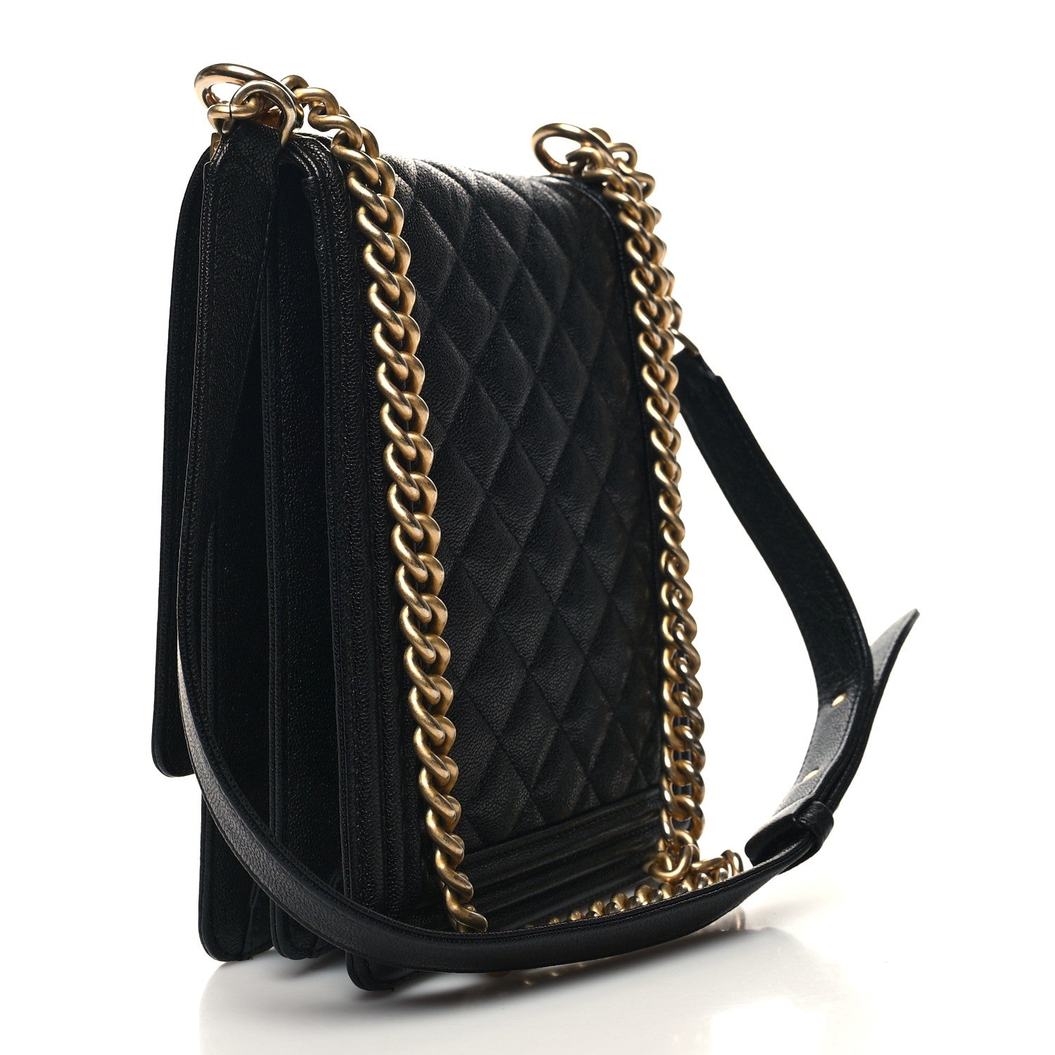 Chanel Caviar Quilted North South Boy Flap Black 3 of 11