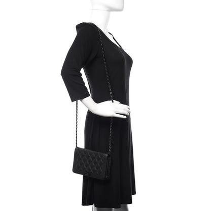 Chanel Caviar Quilted Boy Wallet On Chain WOC So Black 2 of 12