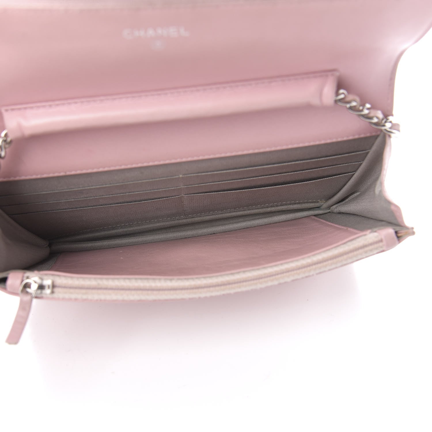 Chanel Caviar Timeless CC Wallet On Chain WOC Pink 5 of 14