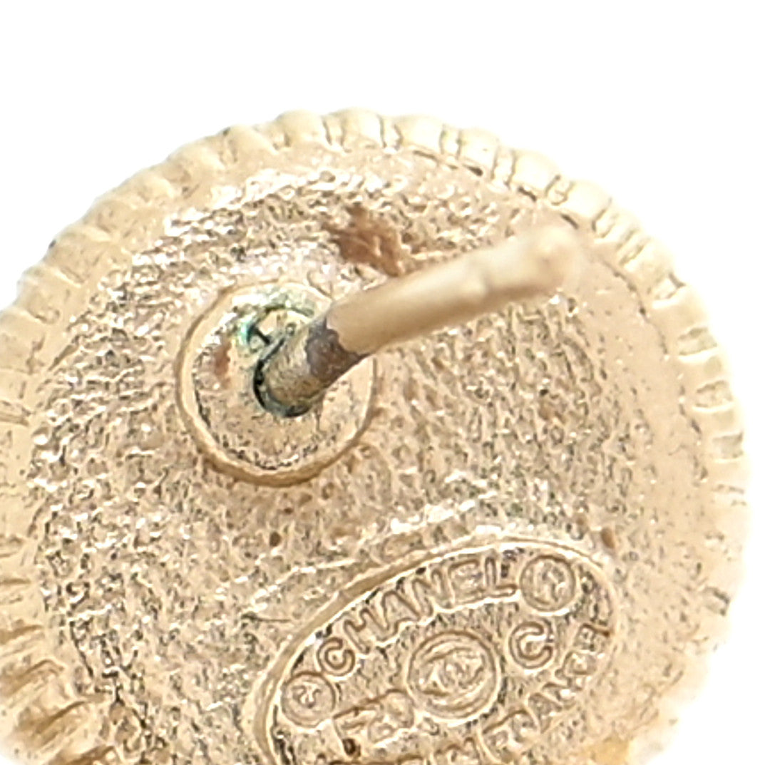 Chanel Metal Crystal Pearl CC Drop Earrings Gold 5 of 6