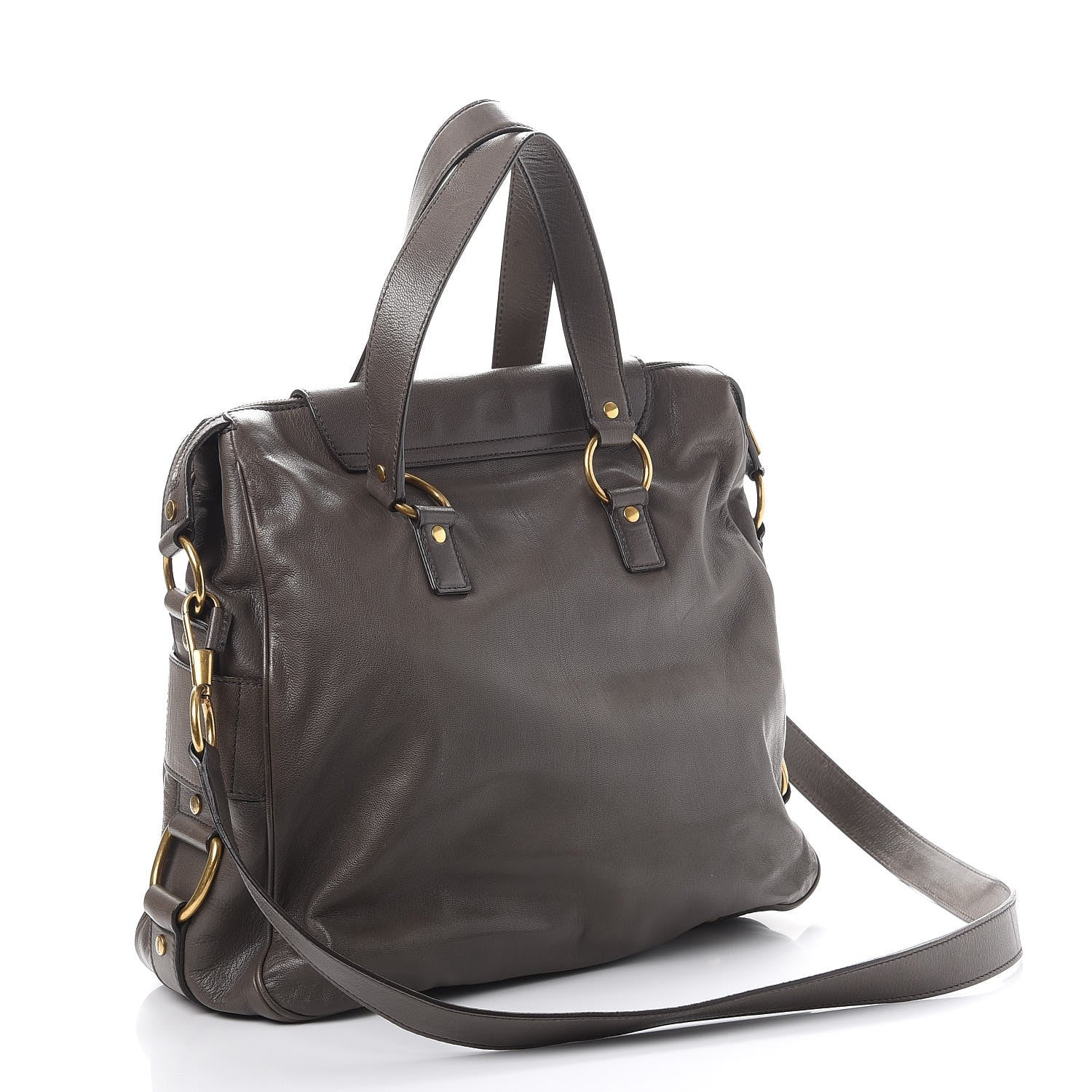 Saint Laurent Calfskin Muse Messenger Bag Grey 3 of 10