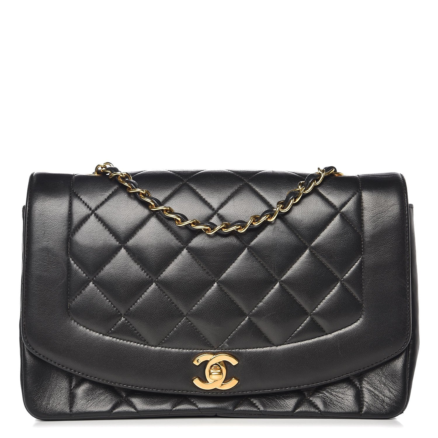 Chanel Lambskin Quilted Medium Single Flap Black 1 of 10