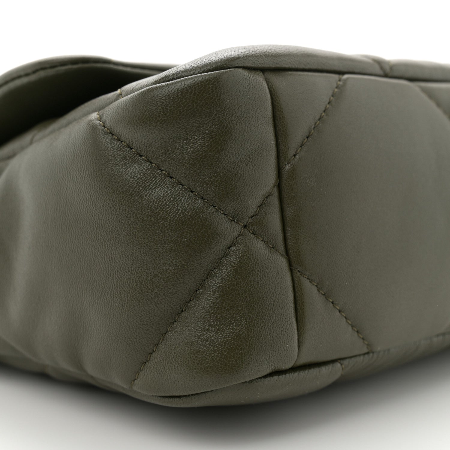Chanel Lambskin Quilted Medium Chanel 19 Flap Khaki 9 of 10