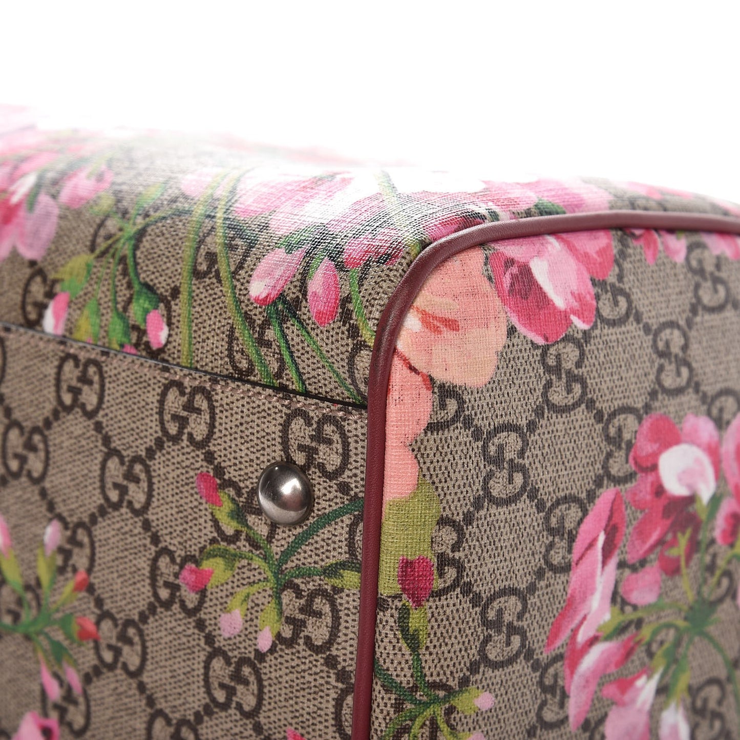 GG Supreme Monogram Blooms Medium Boston Beige Multicolor Dry Rose
