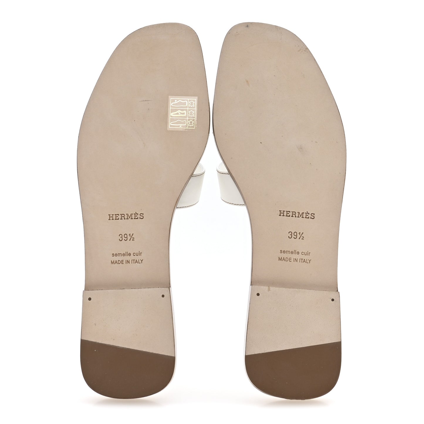 Box Calfskin Oran Sandals 39.5 White