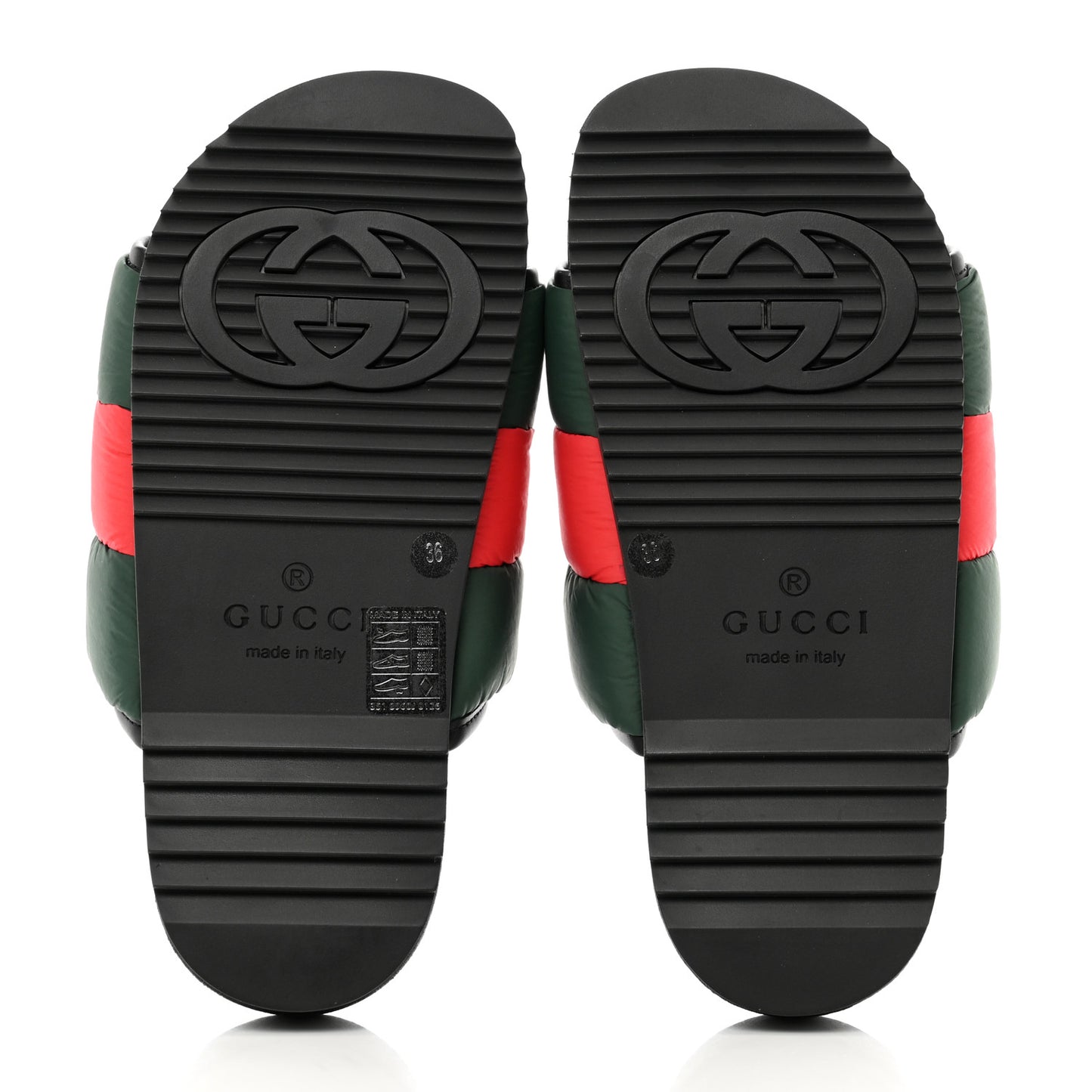 Nylon Web Womens Slide Sandals 36 Black Green Red