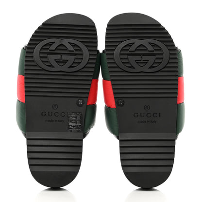 Gucci Nylon Web Womens Slide Sandals 36 Black Green Red 5 of 7