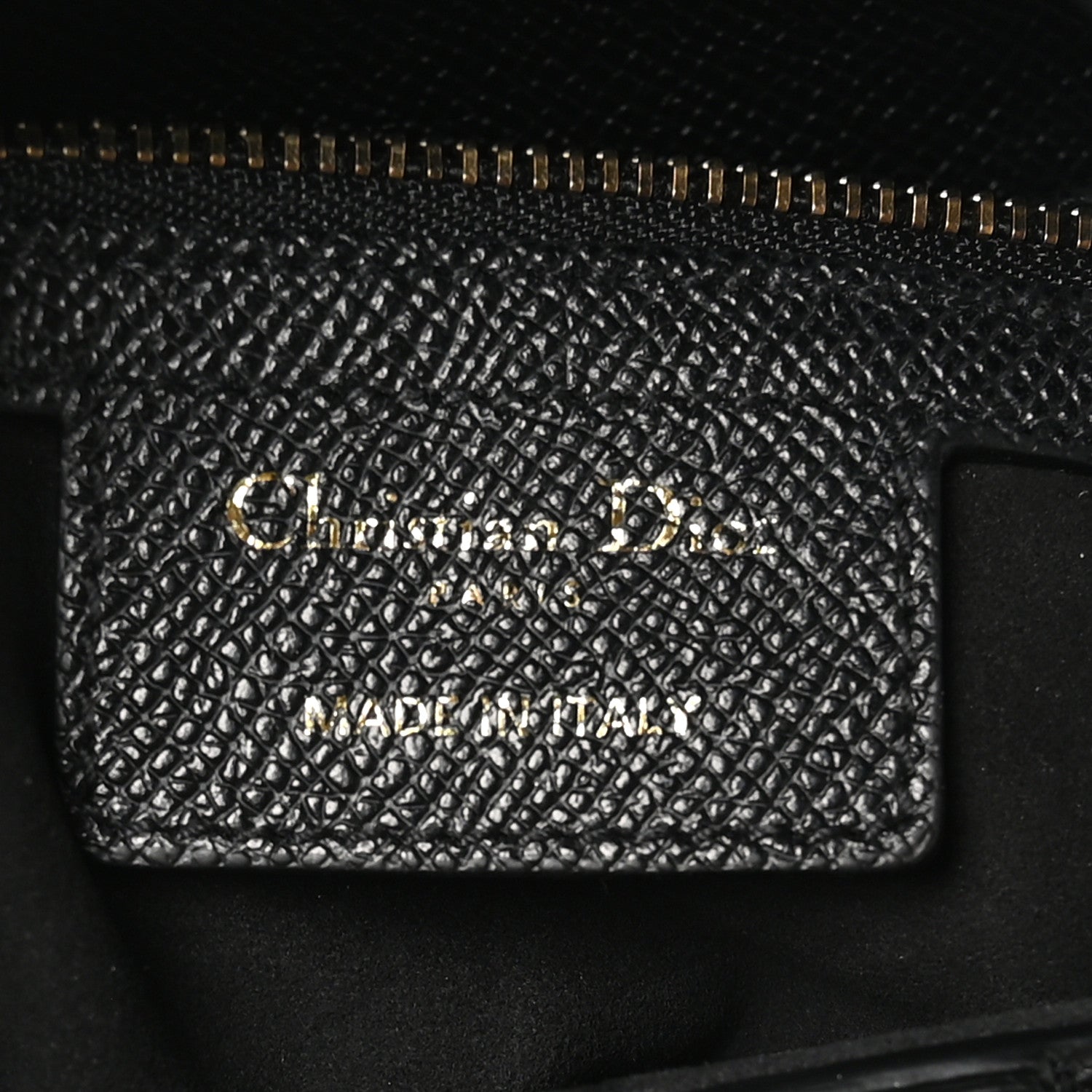 Christian Dior Grained Calfskin Saddle Bag Black 6 of 10