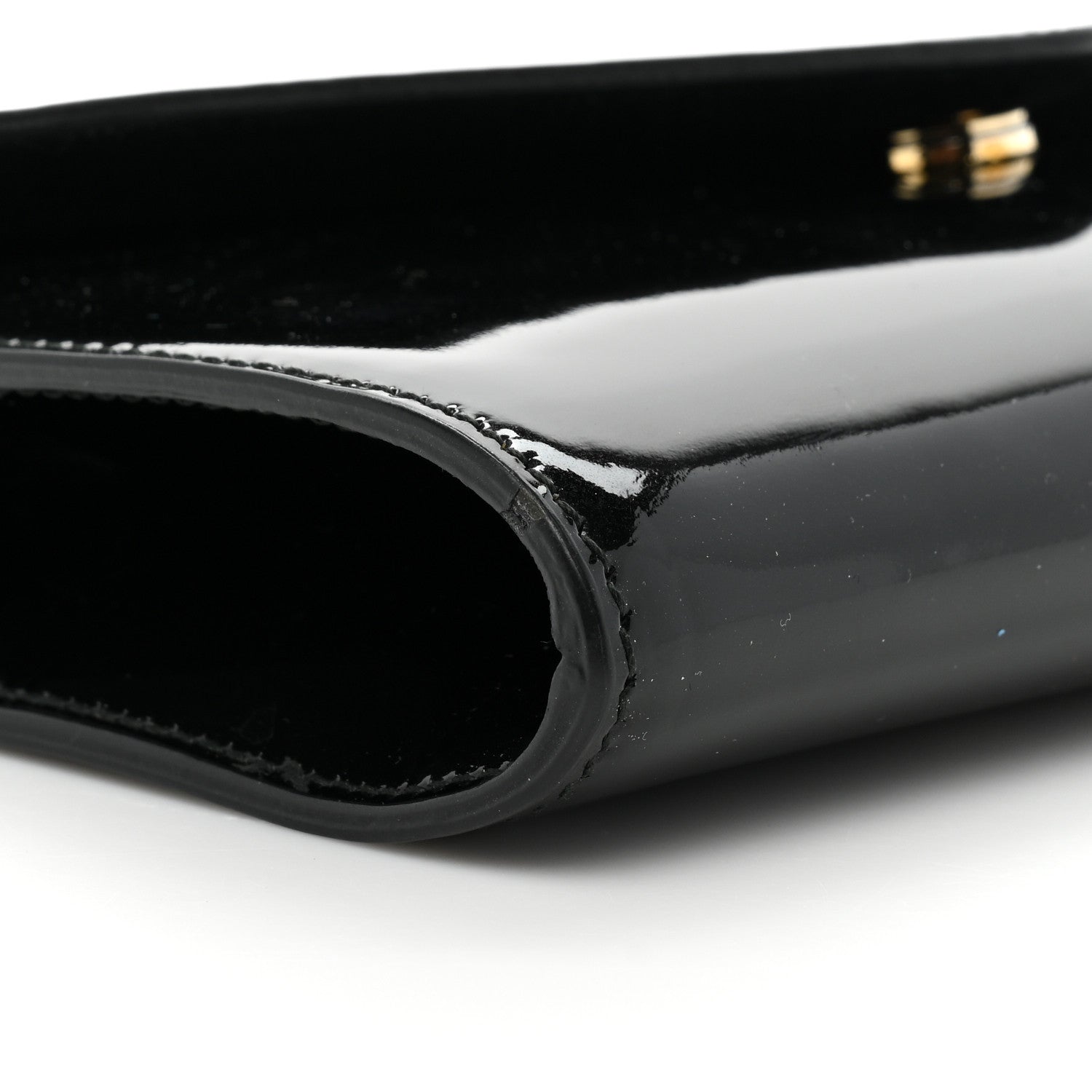 Saint Laurent Patent Y-Mail Clutch Black 10 of 14