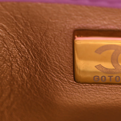 Chanel Lambskin Quilted Mini CC Pearl Crush Flap Purple 7 of 11